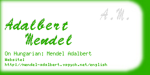 adalbert mendel business card